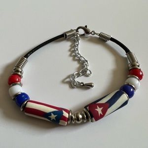 COPY - Puerto Rico flag/Cuba flag bracelet/anklet (friendship bracelet )